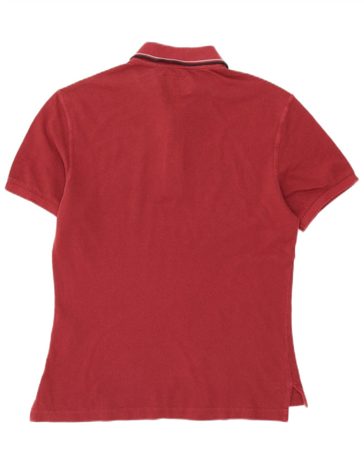 ARMANI JEANS Mens Polo Shirt Small Red Cotton