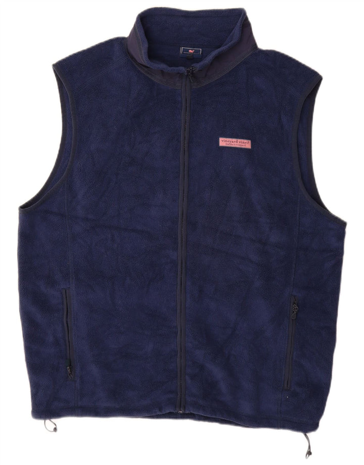 VINEYARD VINES Ανδρικό Fleece Gilet UK 40 Large Navy Blue Polyester