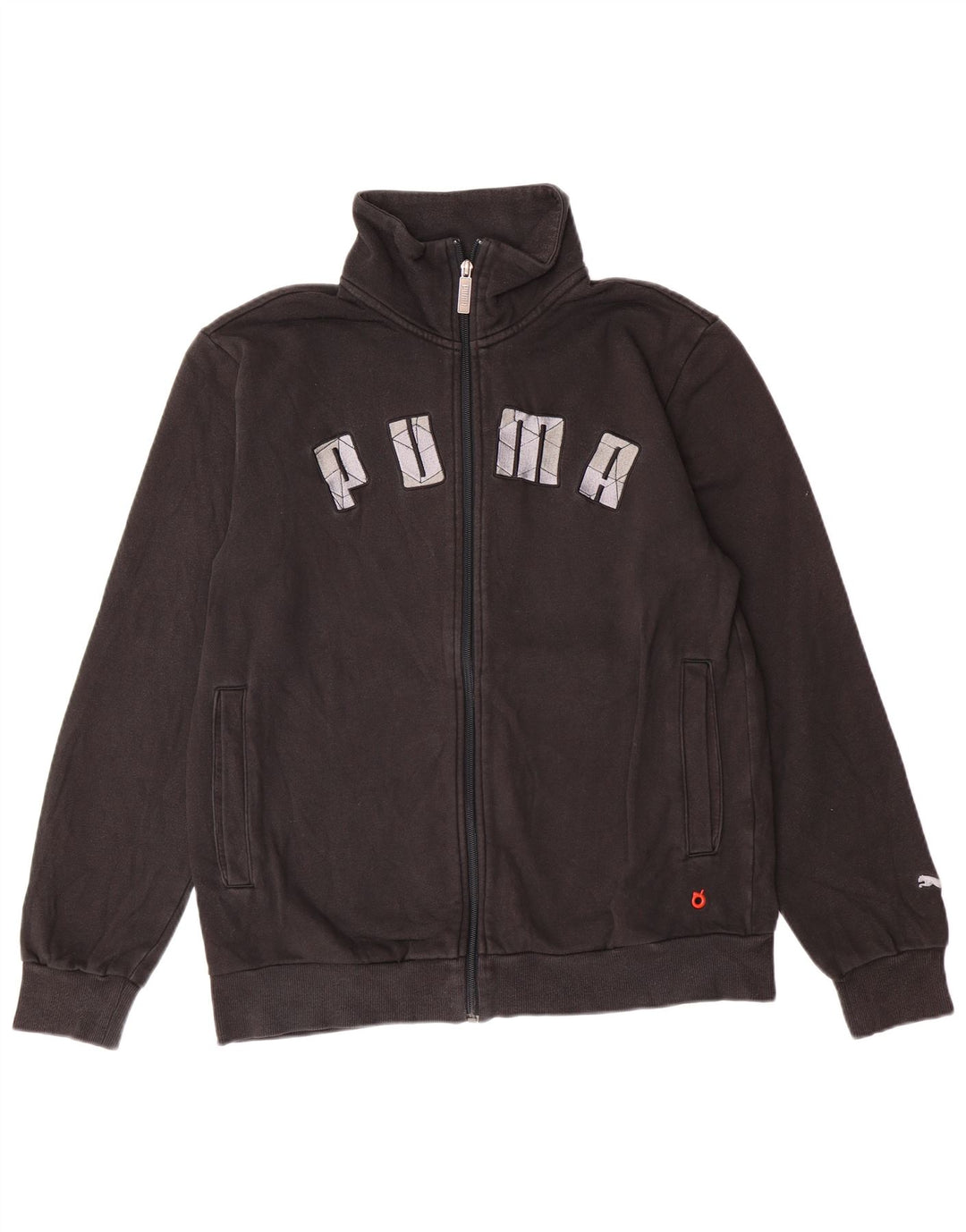 PUMA Mens Graphic Tracksuit Top Jacket Small Black