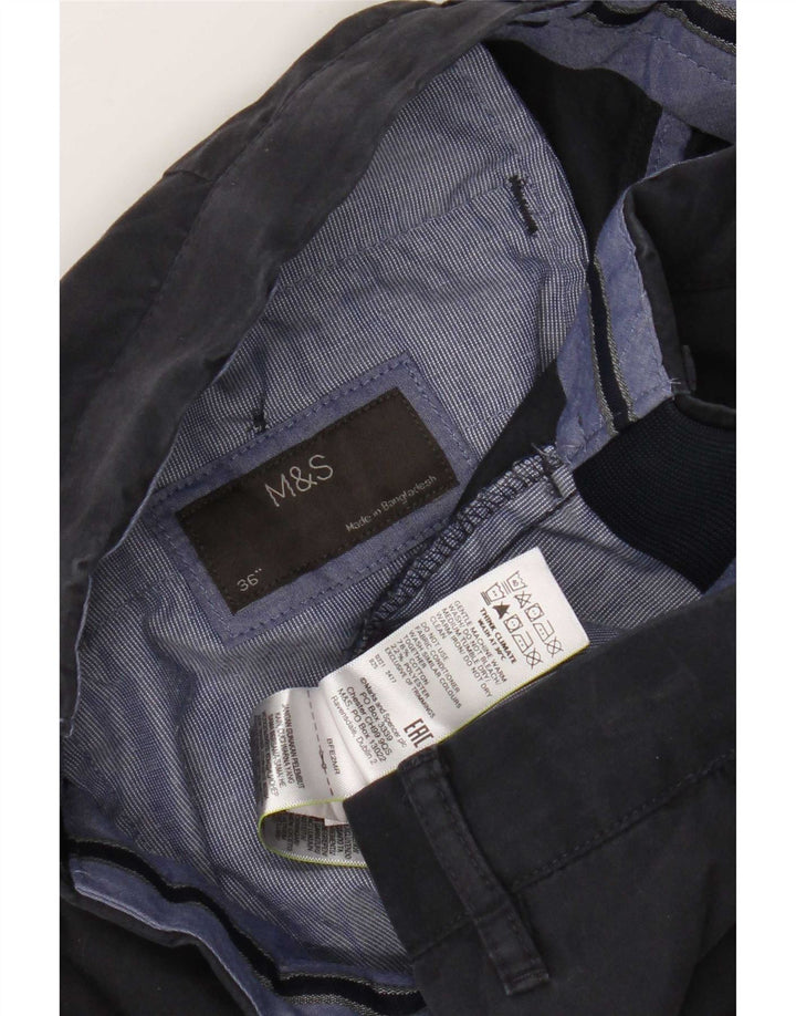 Ανδρικό σορτς Chino Marks & Spencer W36 Large Navy Blue από βαμβάκι