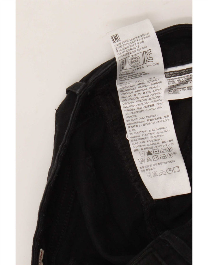 Levi's Womens 714 Straight Jeans W28 L32 Μαύρο βαμβακερό