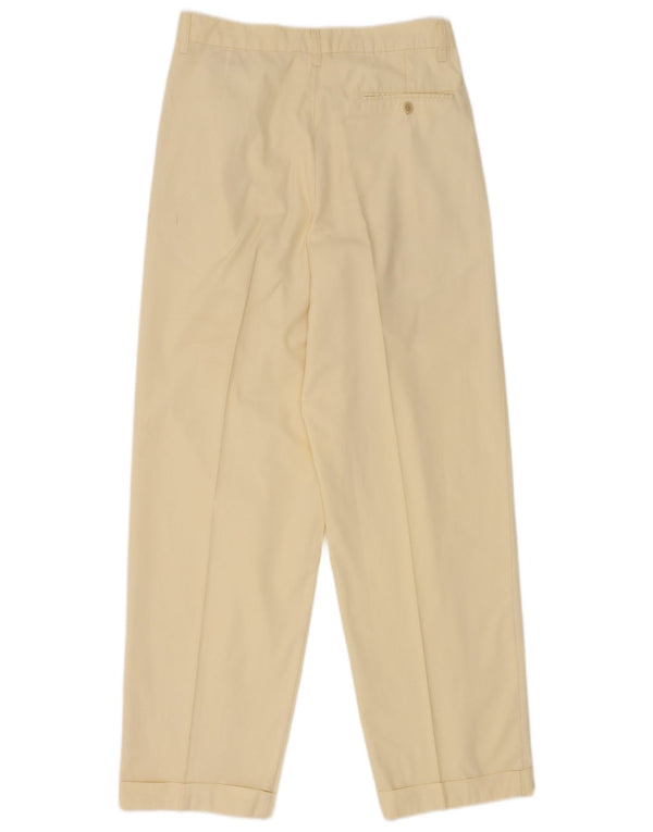 Stefanel Γυναικείο ψηλόμεσο παντελόνι Chino IT 46 μεγάλο W28 L29 κίτρινο