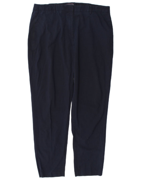 Marks & Spencer Γυναικείο κωνικό παντελόνι UK 18 XL W36 L28 Navy Blue