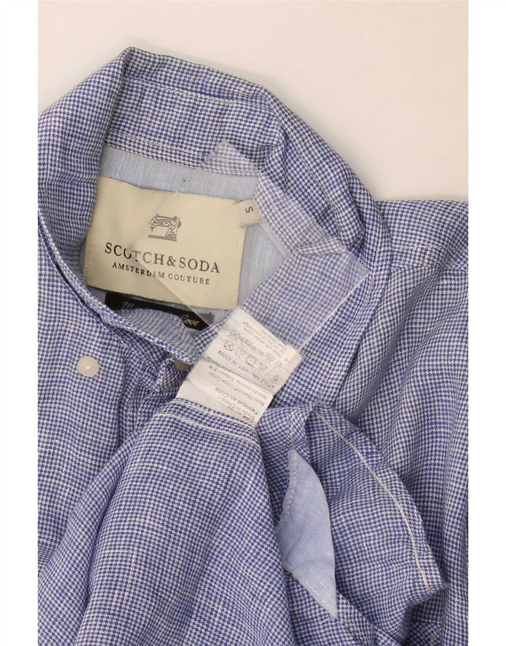 Ανδρικό πουκάμισο Scotch & Soda Small Blue Houndstooth