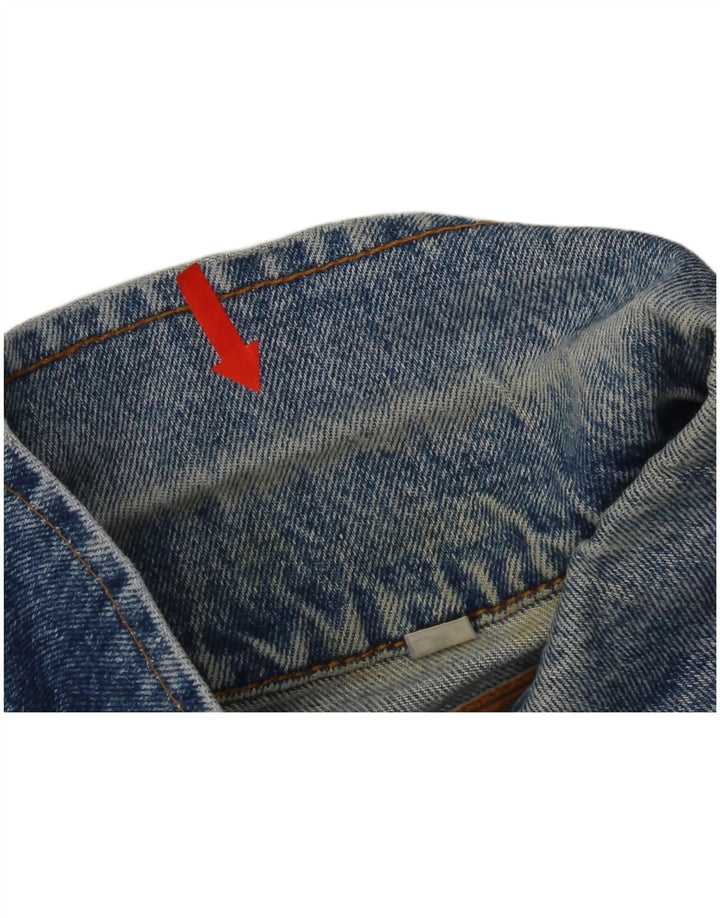 Vintage Ανδρικό Τζιν Μπουφάν UK 36 Small Blue Cotton