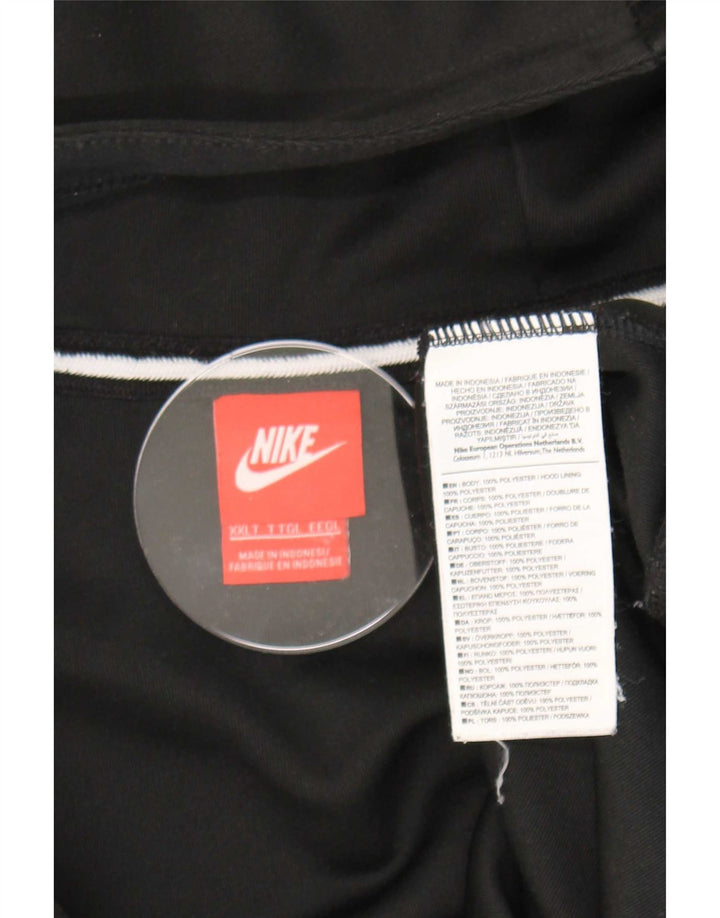 Ανδρικό πουλόβερ Nike με φερμουάρ με κουκούλα 2XL μαύρο πολυεστέρα