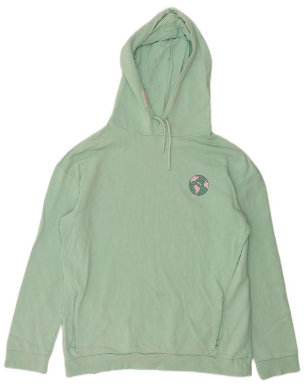 Puma Mens Graphic Loose Fit Hoodie Jumper XS Green Cotton