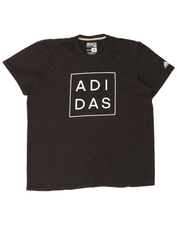 Ανδρικό γραφικό μπλουζάκι ADIDAS Top 2XL μαύρο πολυεστέρα
