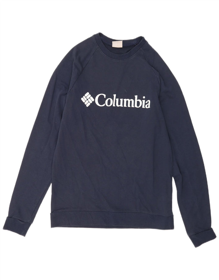 Ανδρικό γραφικό φούτερ Columbia Jumper Large Navy Blue από βαμβάκι