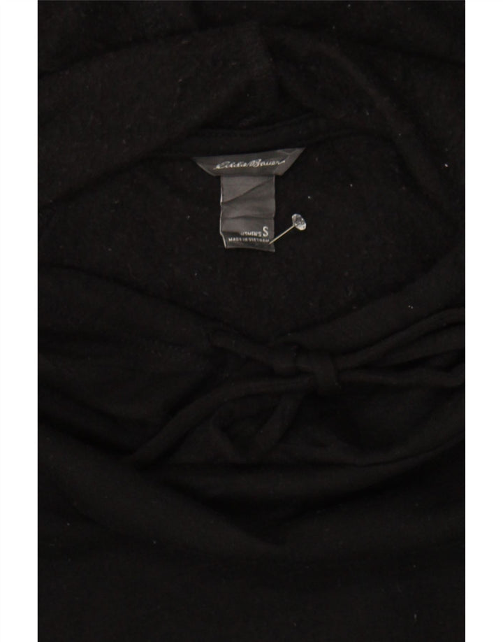 EDDIE BAUER Womens Hoodie Jumper UK 10 Small Black Polyester Vintage Eddie Bauer and Second-Hand Eddie Bauer from Messina Hembry 