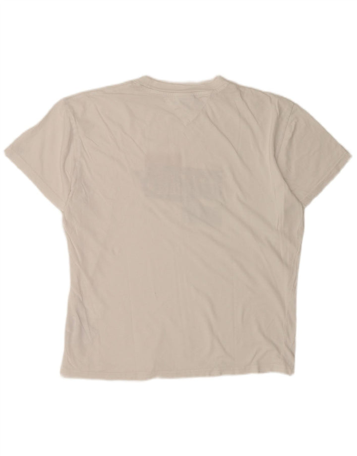Ανδρικό γραφικό T-Shirt Tommy Hilfiger Top Μεσαίο λευκό βαμβακερό