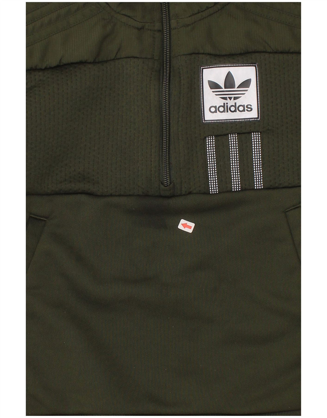 Γραφικό φούτερ Adidas Boys με φερμουάρ με λαιμόκοψη 7-8 ετών πράσινο πολυεστέρα