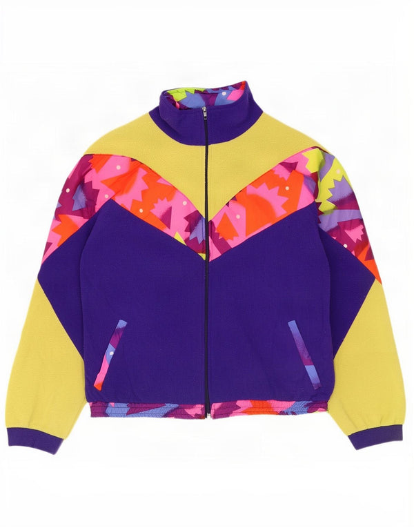 Vintage Ανδρικό Fleece Jacket UK 42 XL Purple Colourblock Πολυεστέρας