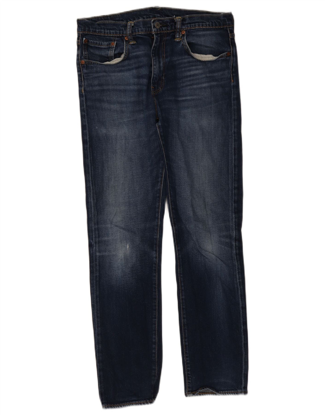 Levi's Womens Distressed Straight Jeans W33 L32 Blue Cotton