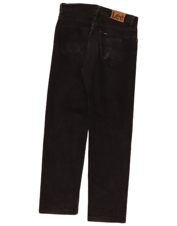 Lee Mens Brooklyn Straight Jeans W33 L31 Μαύρο βαμβακερό