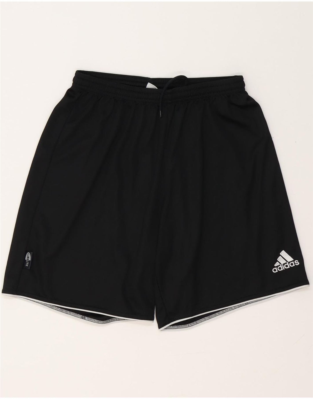 Ανδρικό αθλητικό σορτς ADIDAS Climalite από μεσαίο μαύρο πολυεστέρα