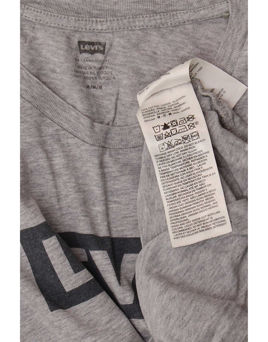 Ανδρικό γραφικό T-Shirt Levi's Top Μεσαίο Γκρι Βαμβακερό