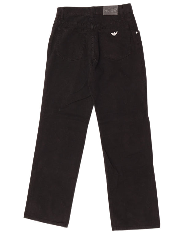 Armani Boys Straight Jeans 10-11 ετών W25 L28 Μαύρο βαμβακερό