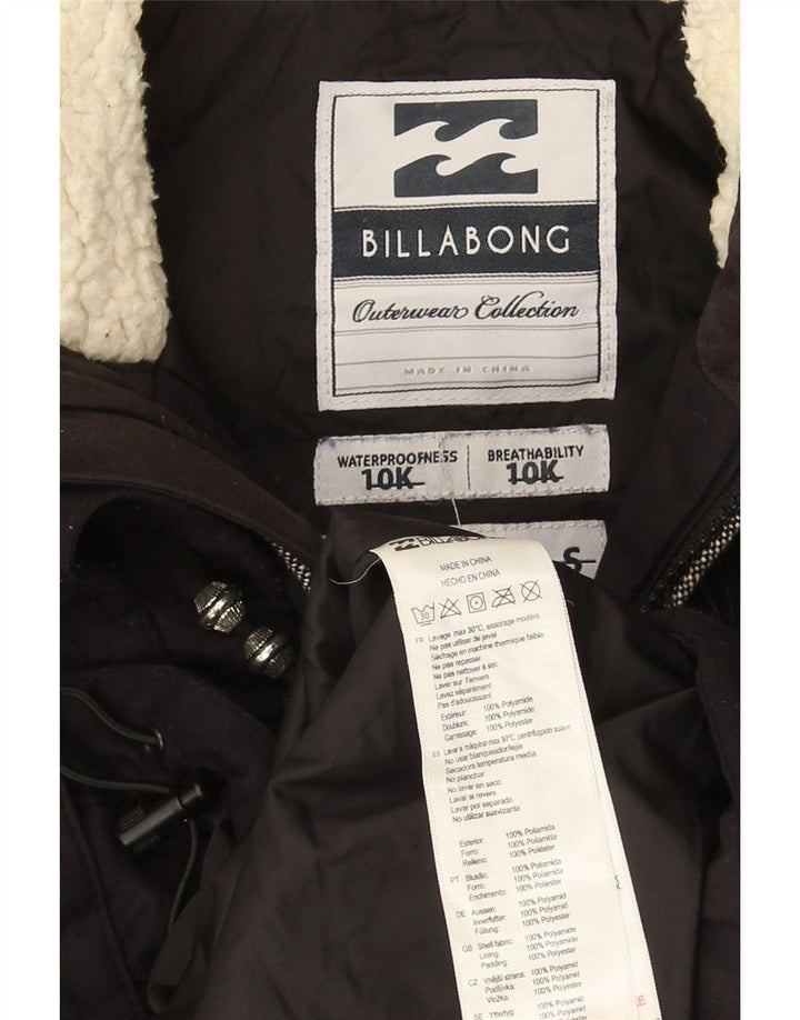 Billabong γυναικείο μπουφάν με κουκούλα αντιανεμικό UK 10 Small Black Polyamide
