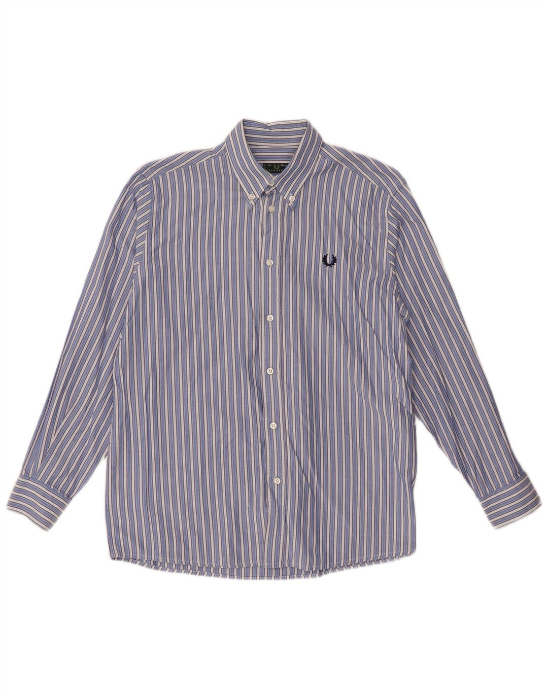 Fred Perry Boys πουκάμισο 11-12 ετών Μπλε ριγέ βαμβακερό