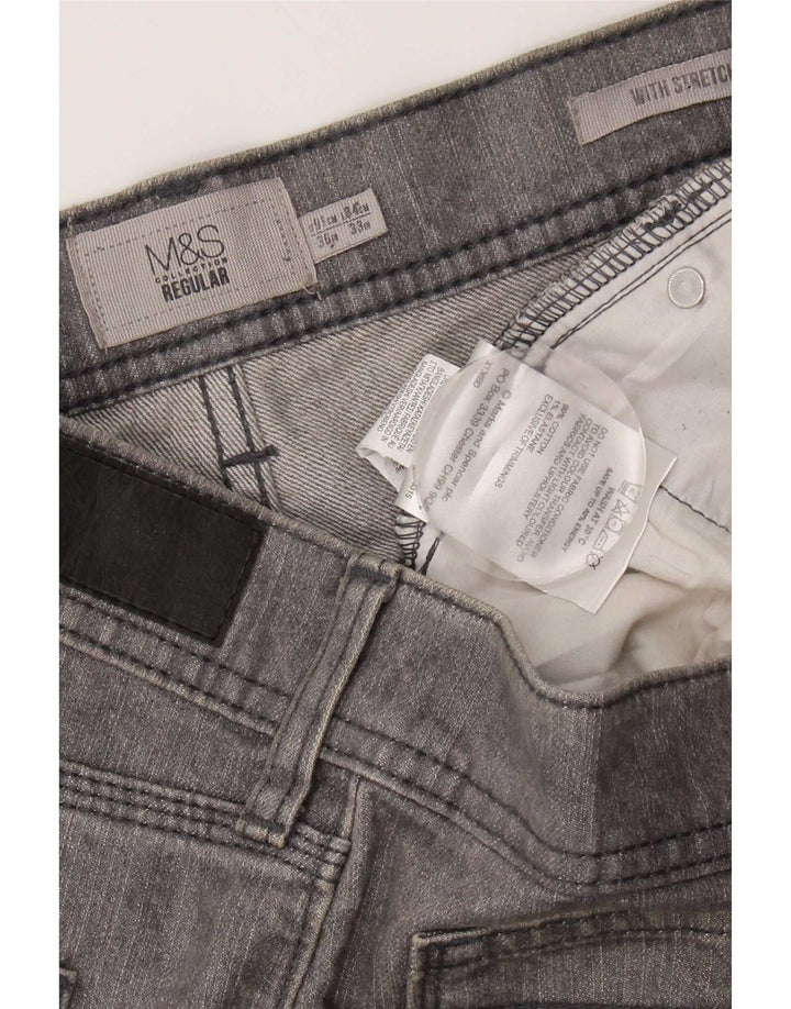 Marks & Spencer Γυναικείο κανονικό τζιν ίσιο W36 L33 Γκρι βαμβακερό