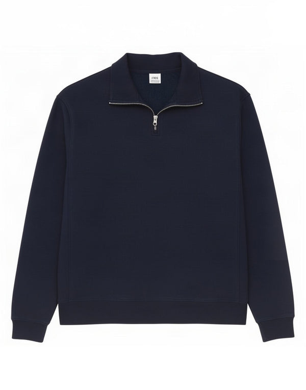 Ανδρικό φούτερ Zara με φερμουάρ με φερμουάρ από μεσαίο μπλε πολυεστέρα