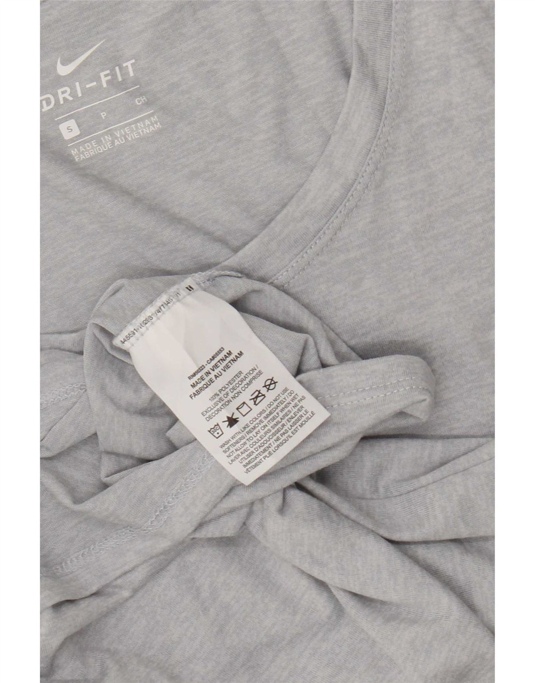 Γυναικείο μπλουζάκι Nike Dri Fit Top 10 μικρού γκρι πολυεστέρα