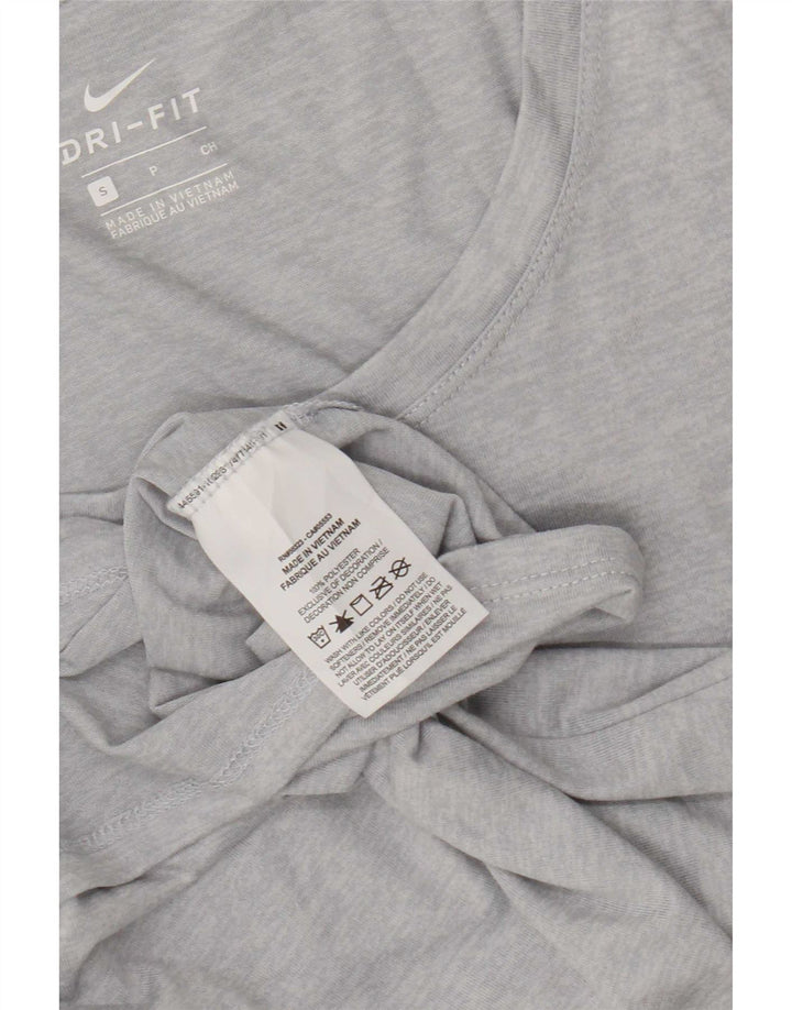 Γυναικείο μπλουζάκι Nike Dri Fit Top 10 μικρού γκρι πολυεστέρα