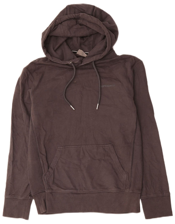 Superdry Ανδρικό μπλουζάκι με κουκούλα, μικρό γκρι βαμβακερό