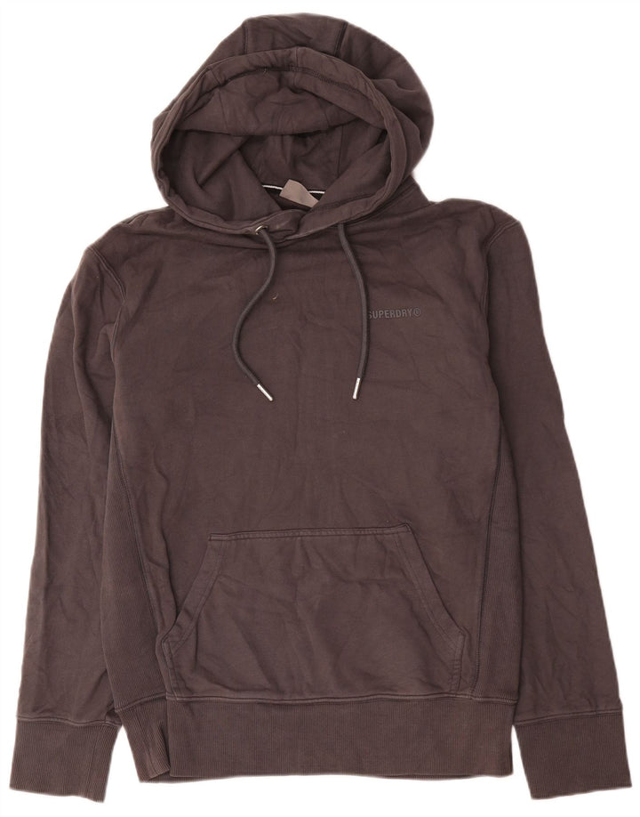 Superdry Ανδρικό μπλουζάκι με κουκούλα, μικρό γκρι βαμβακερό