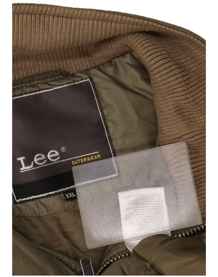 Ανδρικό μπουφάν LEE με επένδυση UK 44 2XL Χακί Πολυεστέρας