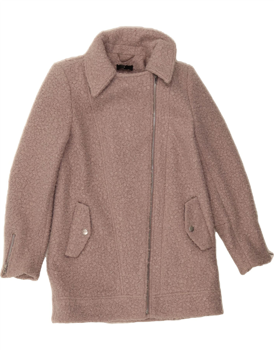 MISSGUIDED Womens Overcoat UK 10 Small Pink Polyester Vintage Missguided and Second-Hand Missguided from Messina Hembry 