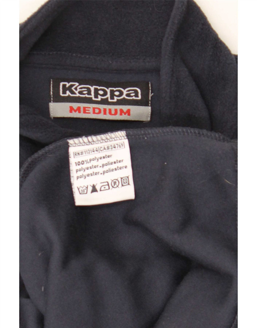 Kappa γυναικείο φερμουάρ Fleece Jumper UK 12 Medium Navy Blue Polyester