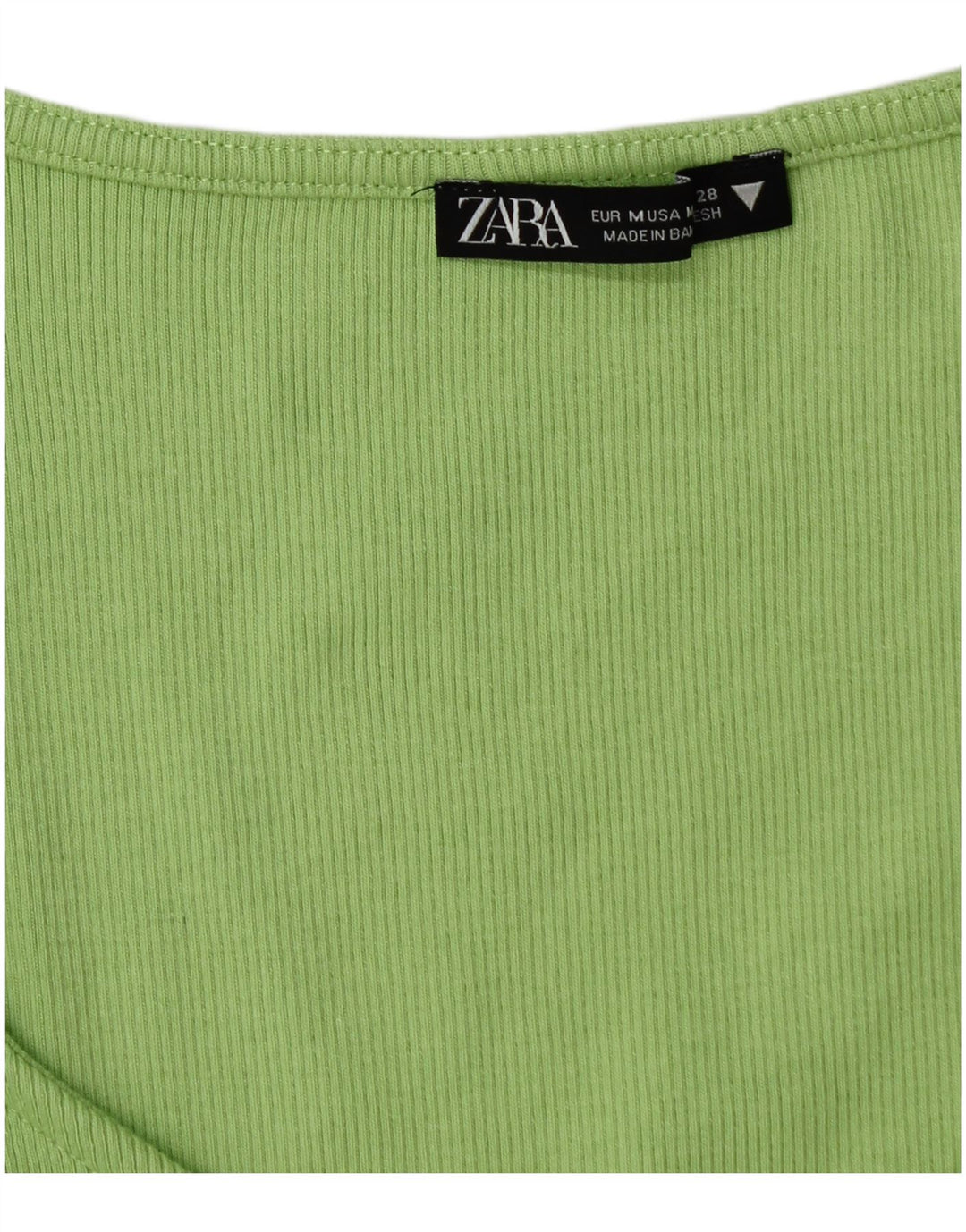 Zara Γυναικεία Μπλούζα Crop Top UK 12 Medium Green