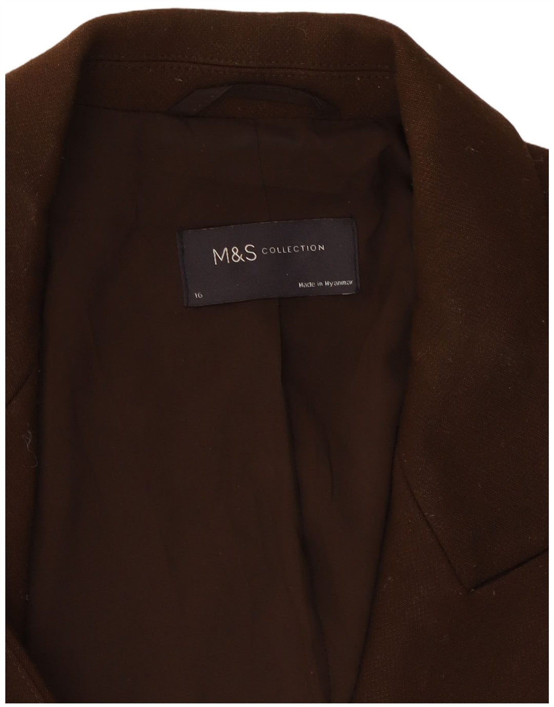 Marks & Spencer Γυναικείο Μπουφάν Blazer με διπλό στήθος UK 16 Large Brown