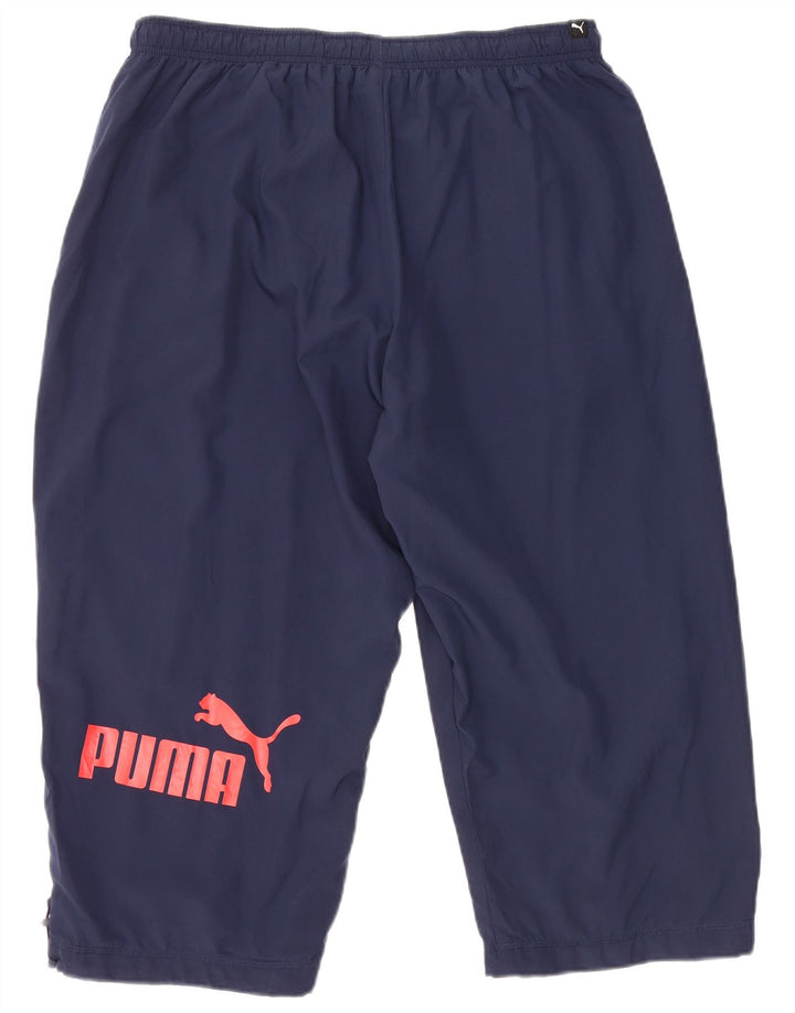 Ανδρικό γραφικό βερμούδα αθλητικό σορτς PUMA XL Navy Blue Polyester