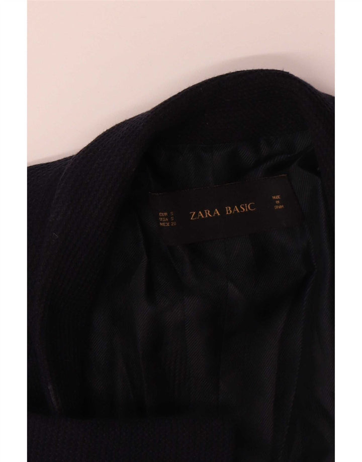 Zara Γυναικείο μπουφάν με ανοιχτό μανίκι 3/4 UK 10 Small Navy Blue
