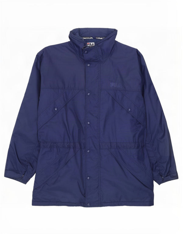 Fila Ανδρικό μπουφάν με κουκούλα αντιανεμικό UK 40 Large Navy Blue Nylon