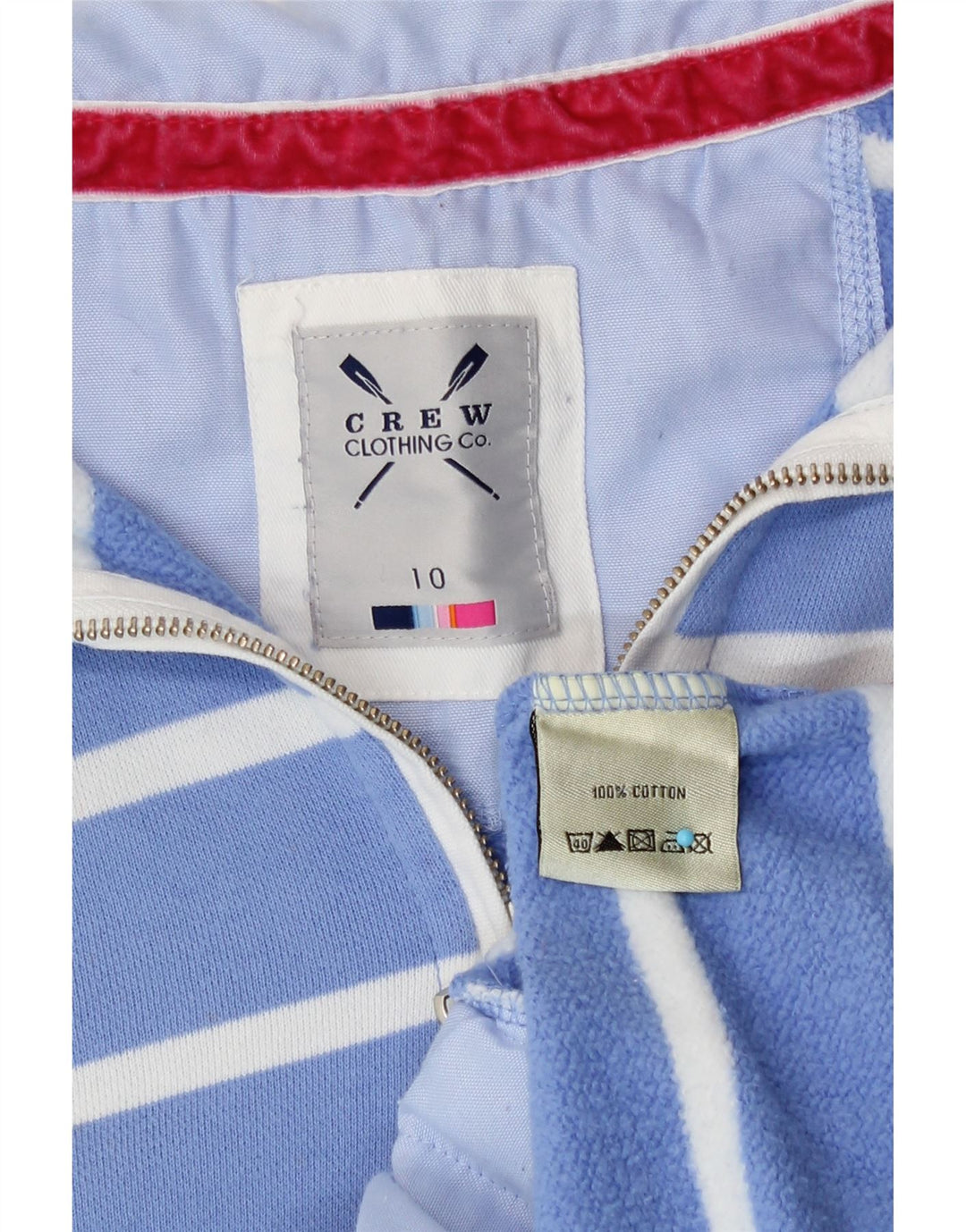 Crew Clothing Γυναικεία μπλούζα υπερμεγέθη Jumper UK 10 Small Blue ριγέ