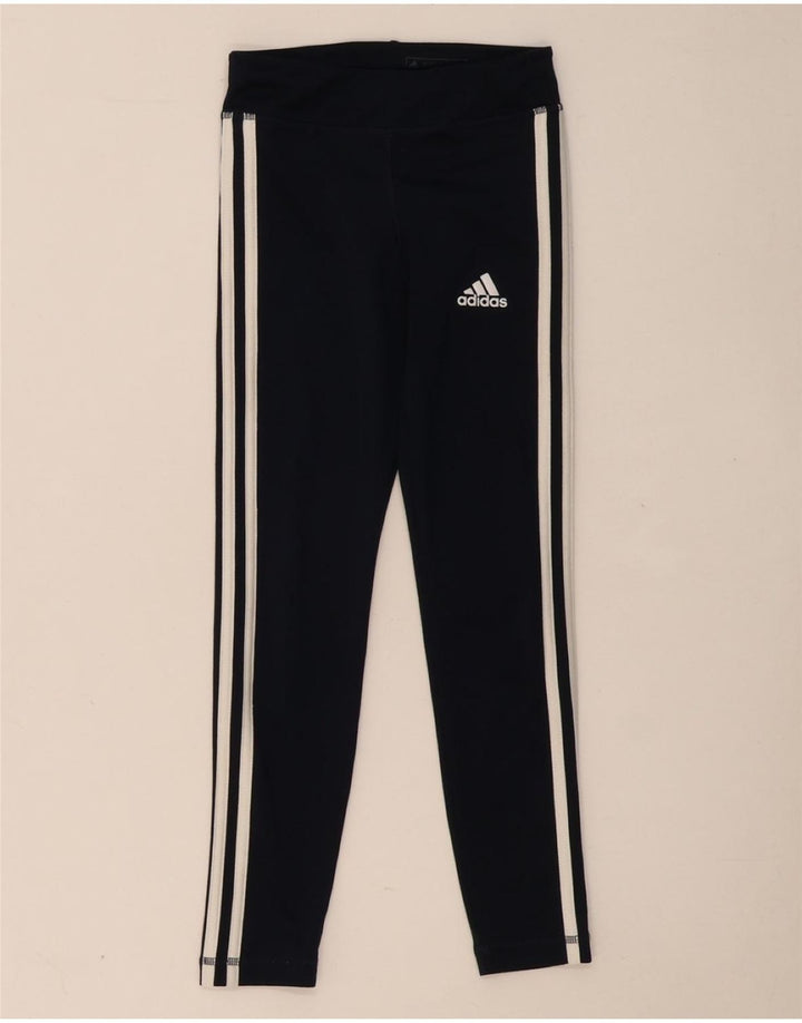 Κολάν ADIDAS Girls Climalite 9-10 ετών Navy Blue Polyester