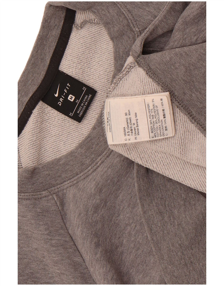 Γυναικείο γραφικό υπερμεγέθη φούτερ Nike Dri Fit Jumper UK 14 Medium Grey