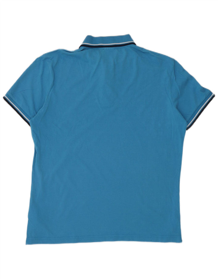 DIADORA Ανδρικό πουκάμισο πόλο μεγάλο μπλε βαμβακερό