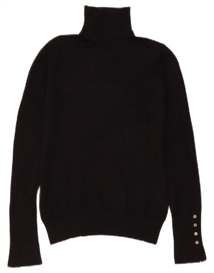 Zara Γυναικείο πουλόβερ με ρολό λαιμόκοψη UK 10 Small μαύρο