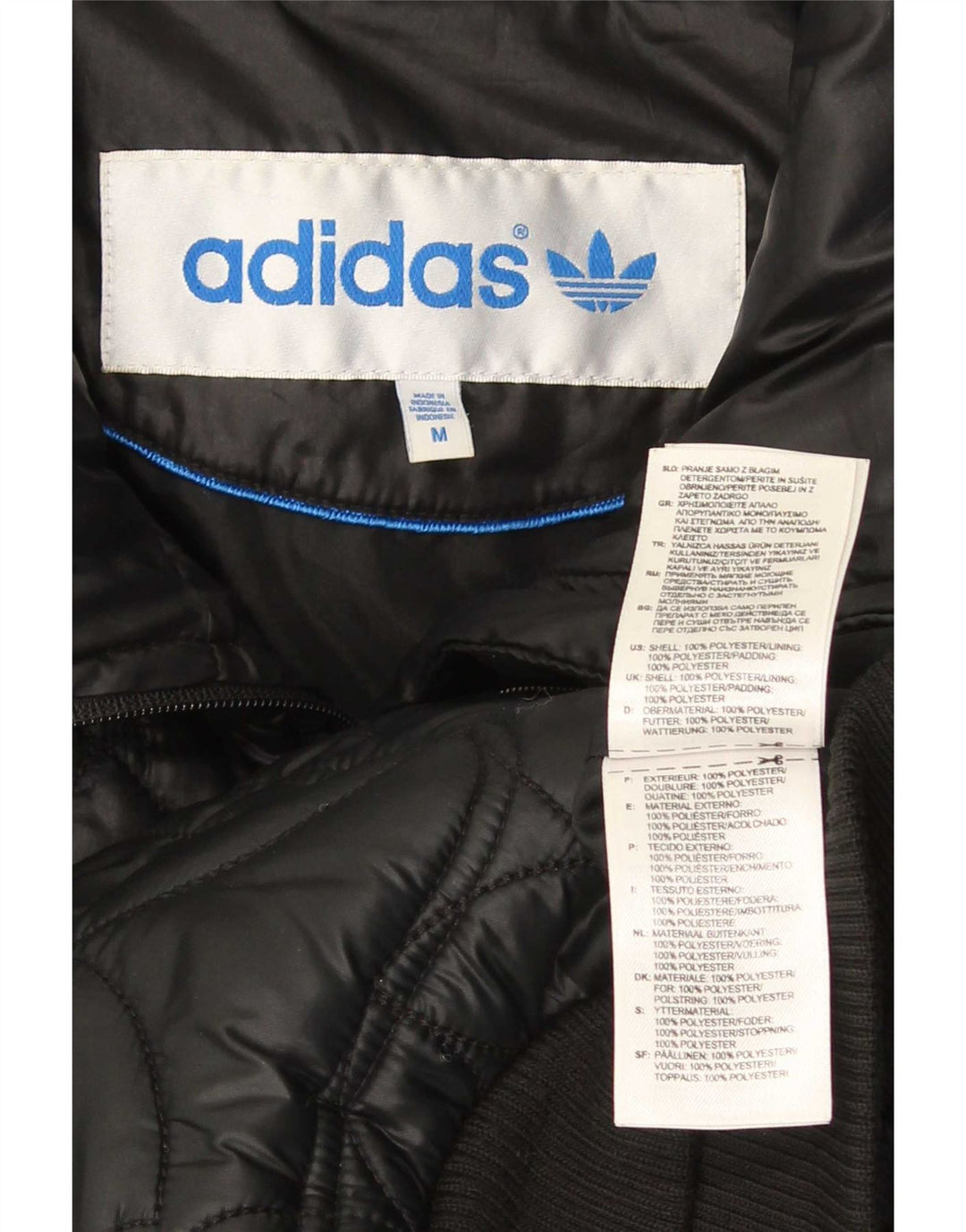 Γυναικείο τζάκετ Adidas Bomber padded UK 12 Medium Black Polyester