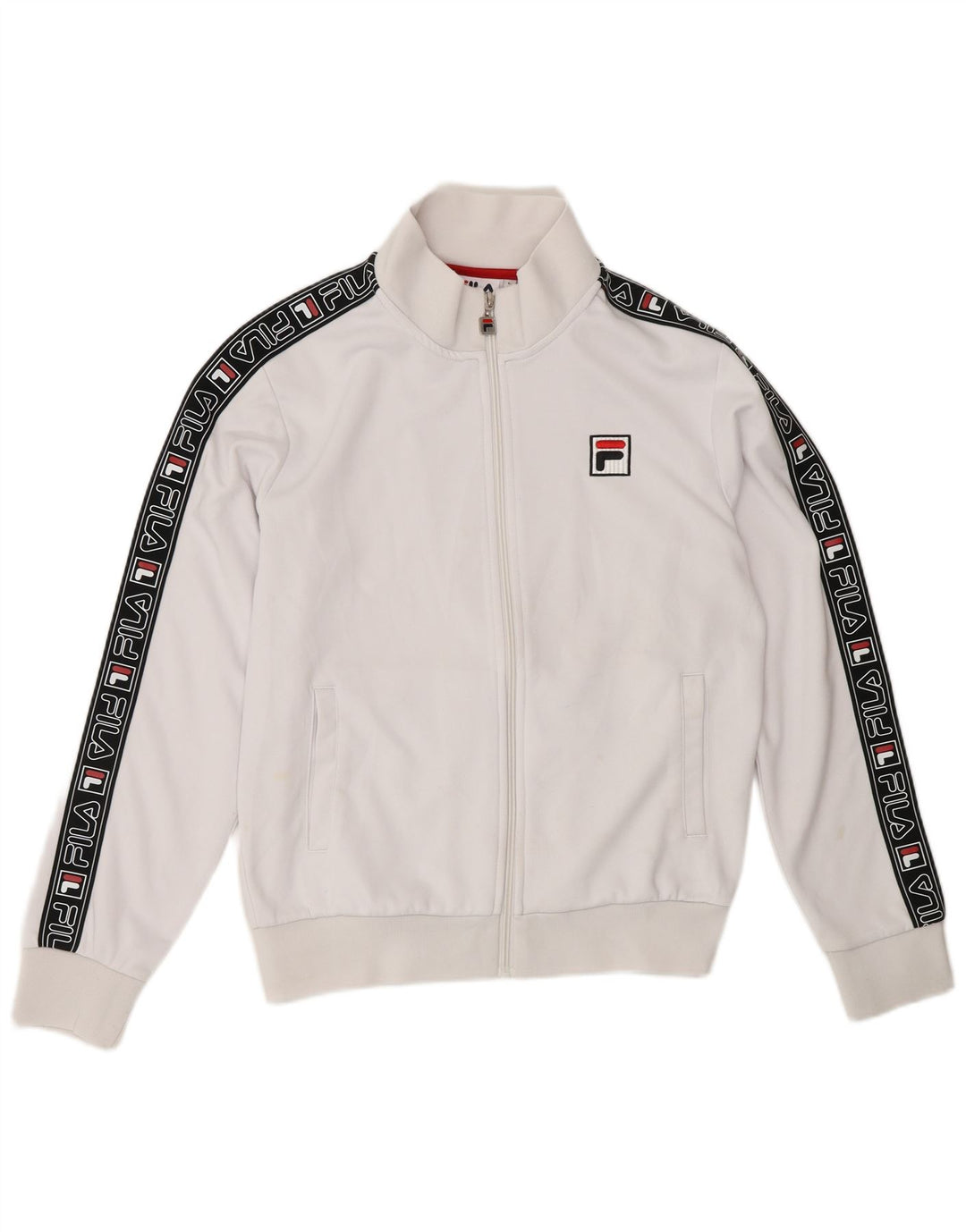 Γυναικεία φόρμα γραφικών FILA Top Jacket UK 16 Large White Colourblock