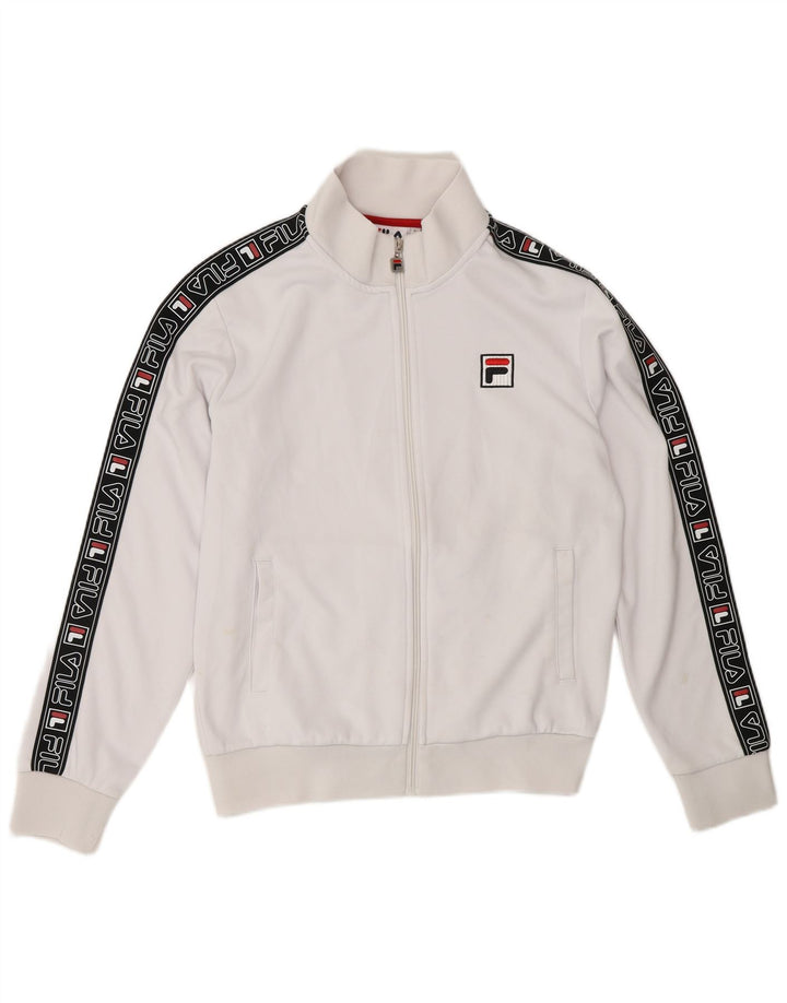 Γυναικεία φόρμα γραφικών FILA Top Jacket UK 16 Large White Colourblock