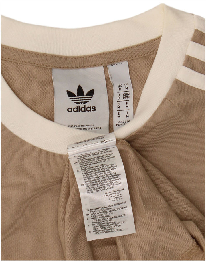 Ανδρικό T-Shirt Adidas Top Βαμβακερό μεσαίο μπεζ
