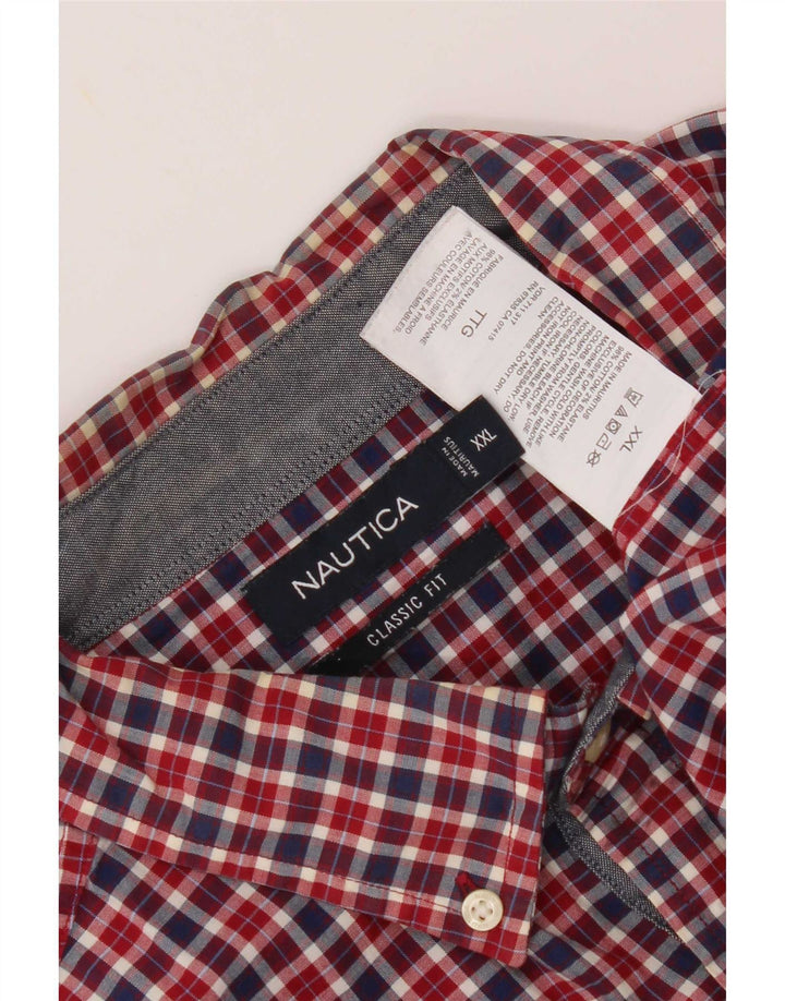 Ανδρικό πουκάμισο Nautica Classic Fit 2XL Red Check Cotton