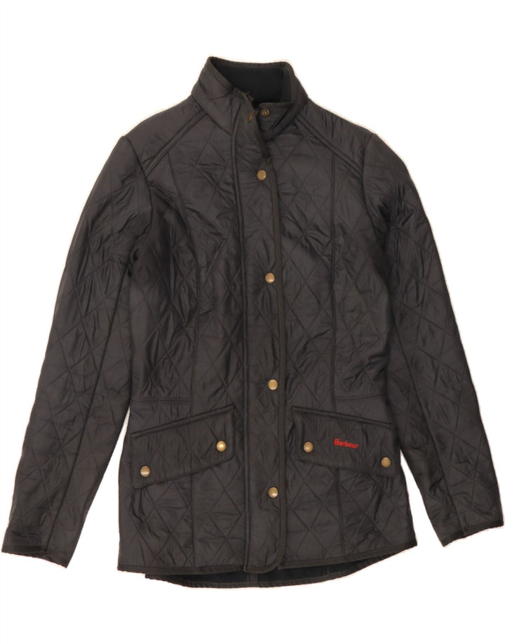 BARBOUR Womens Quilted Jacket UK 10 Small Black Vintage Barbour and Second-Hand Barbour from Messina Hembry 