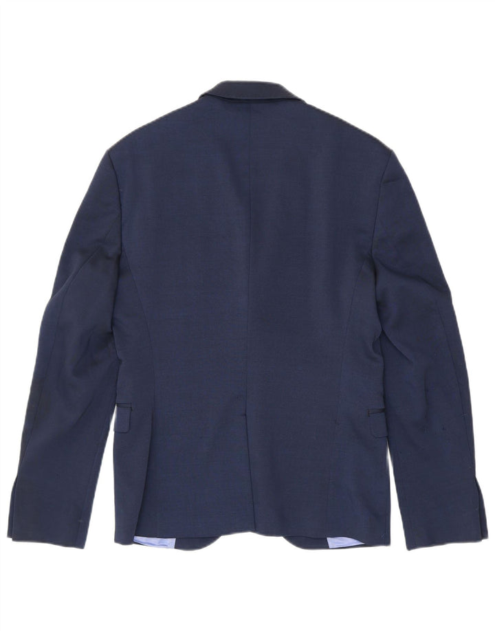 Zara Ανδρικό σακάκι μπλέιζερ με 2 κουμπιά EU 46 Small Navy Blue Polyester